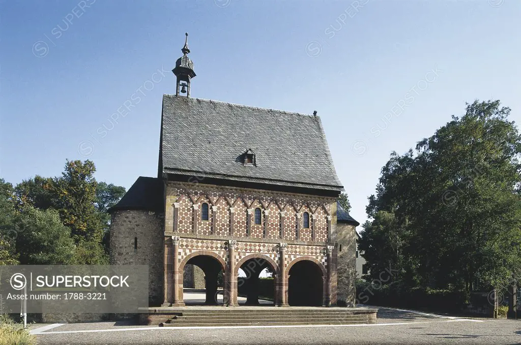 Facade of an abbey, Abbey Of Lorsch, Lorsch, Germany
