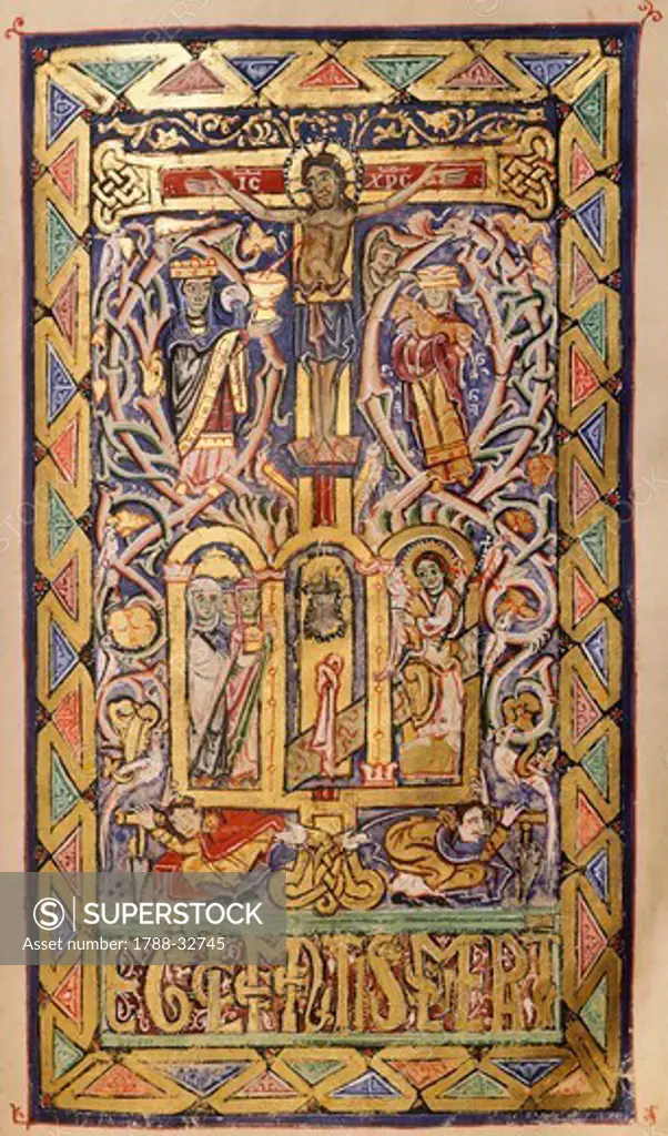 Miniature from a missal, 12th Century.