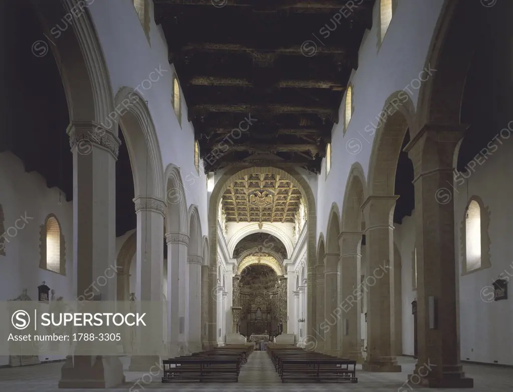 Interiors of a church, Agrigento, Sicily, Italy