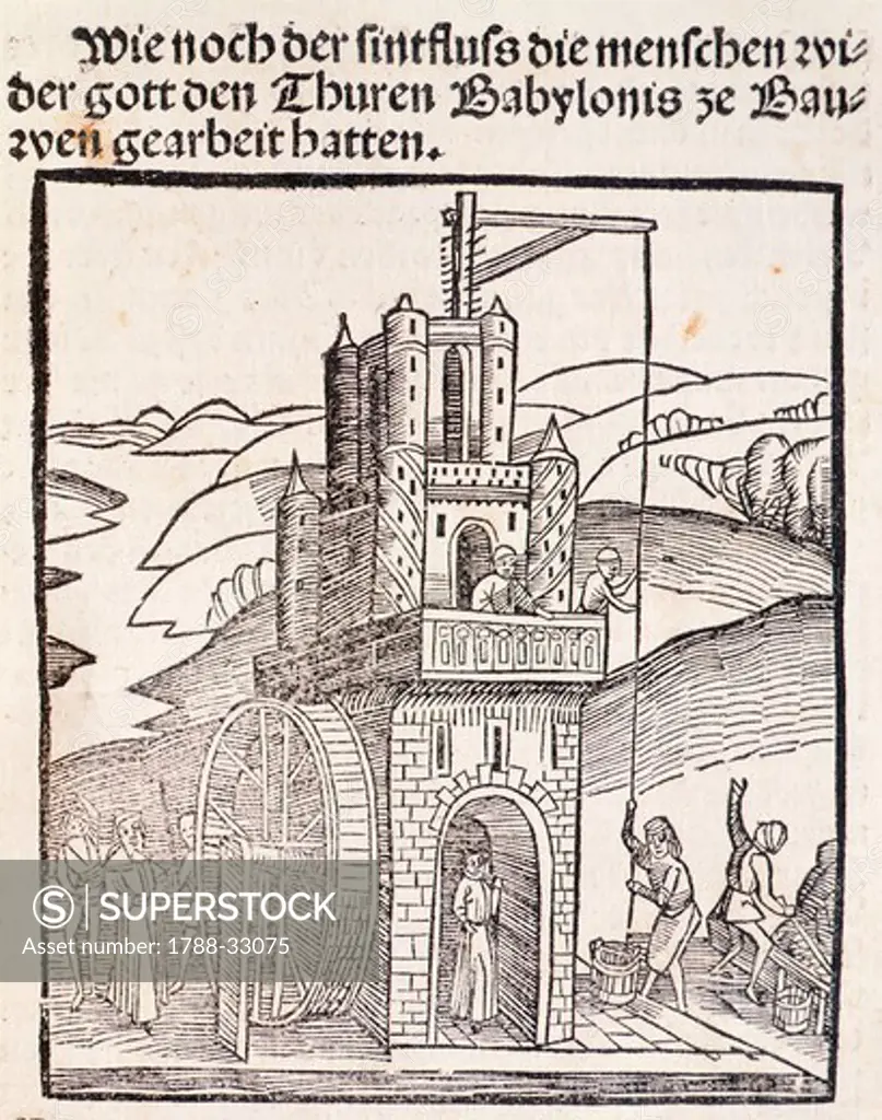 Illustration from an incunabulum, France 16th Century.