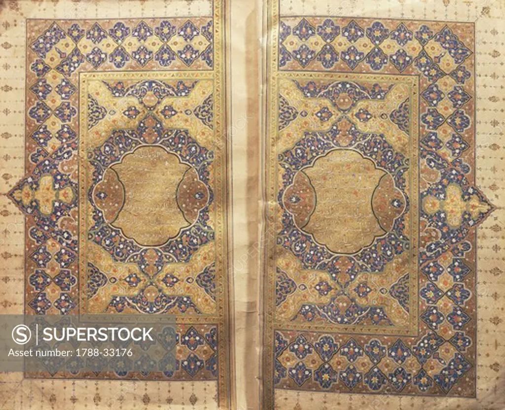 Koran illuminated by the Yakurt el Musta'simi School, 1171-1250.