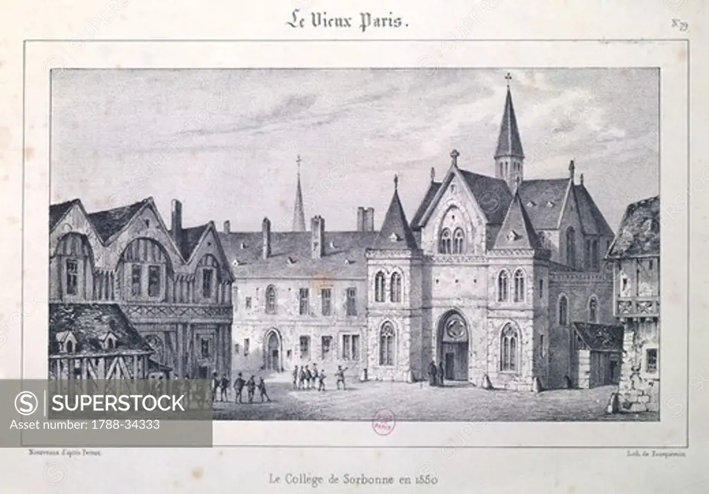 La Sorbonne in Paris, France 16th Century.