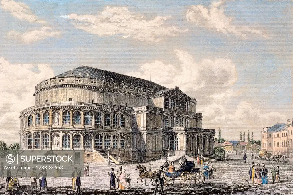 Dresden Opera House, Germany 19th Century.