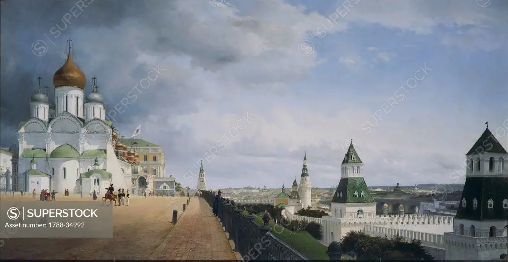 Eduard Gaertner (1801-1877). Moscow, 1839. Door of a triptych.