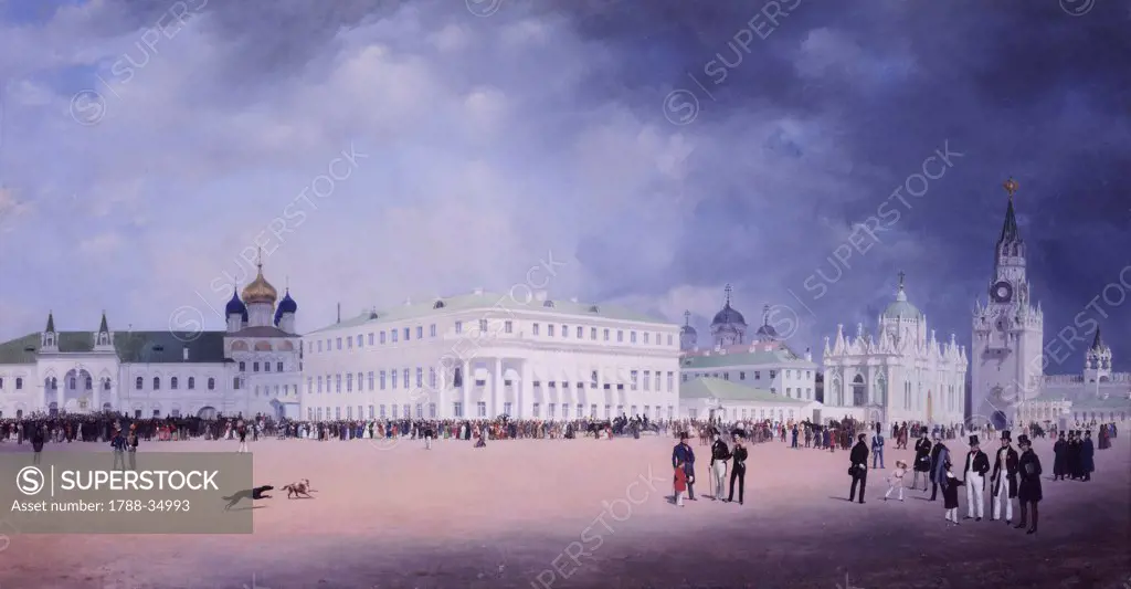 View of Moscow by Edouard Gaertner,1839, Russia 19th century.
