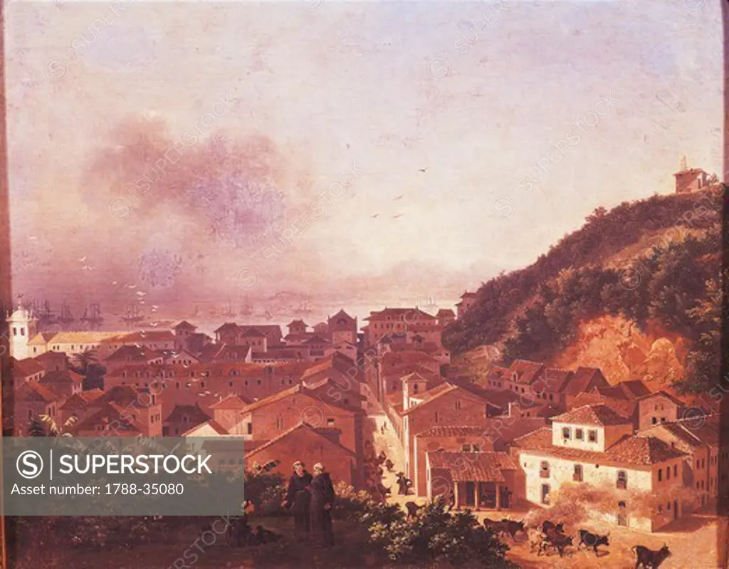 Nicolas-Antoine Taunay (1775-1830). Carioca district in Rio de Janeiro, 1816.