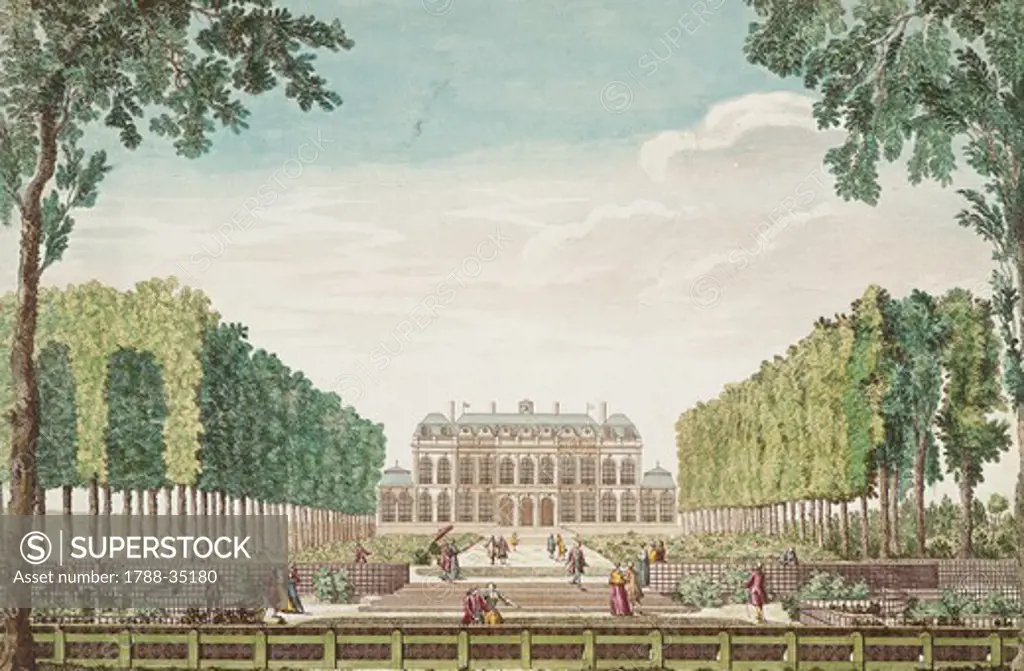 The Hotel d'Evreux in Paris, residence of the Marquise de Pompadour, today's Elysee Palace, France 18th Century.