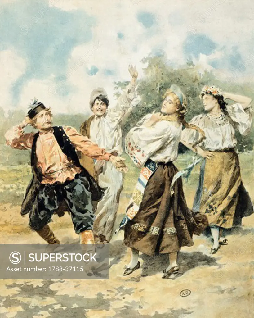 Ukraine dance, Russia 19th century.