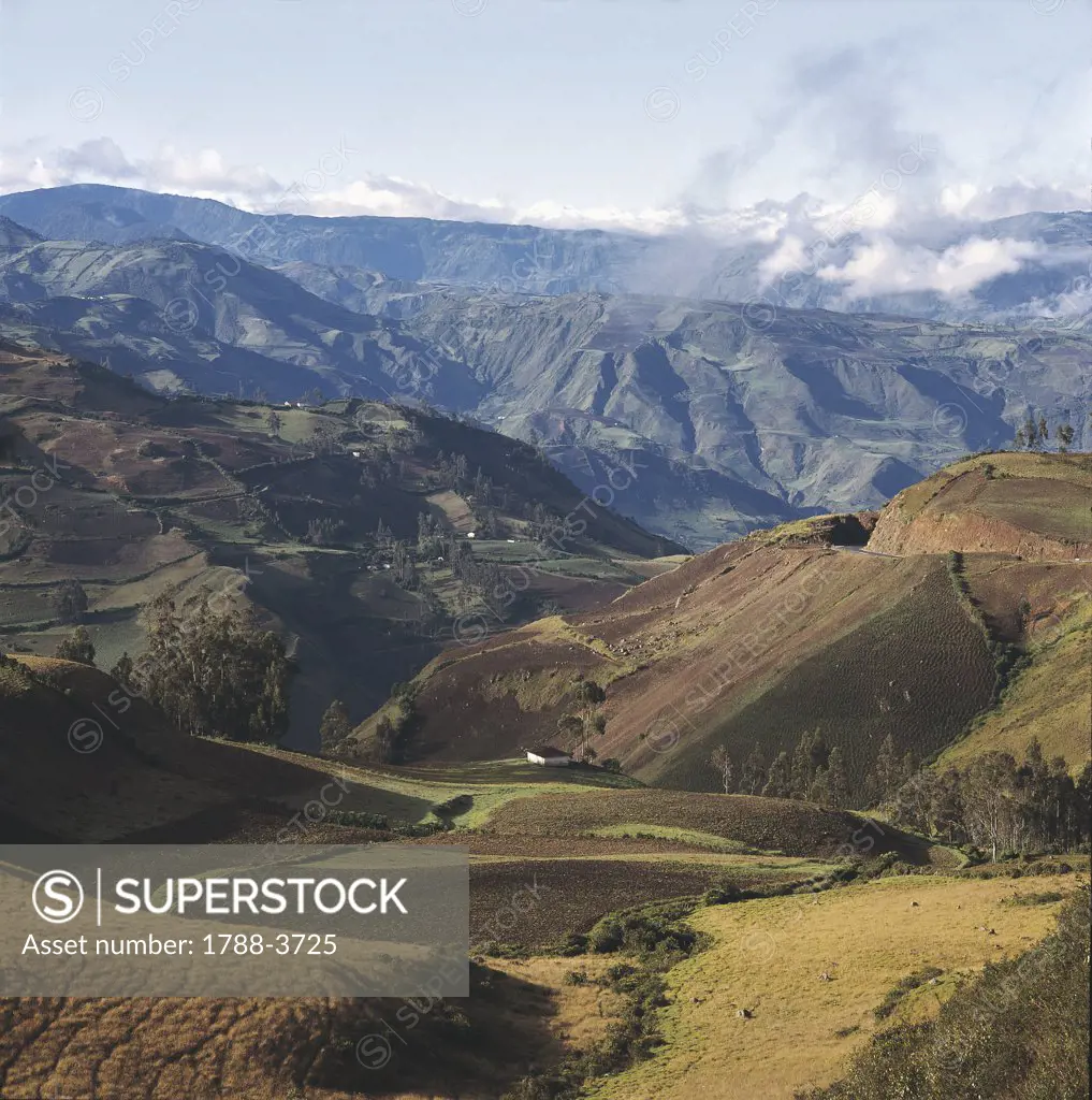 Panoramic view of a landscape, Pasto, Colombia