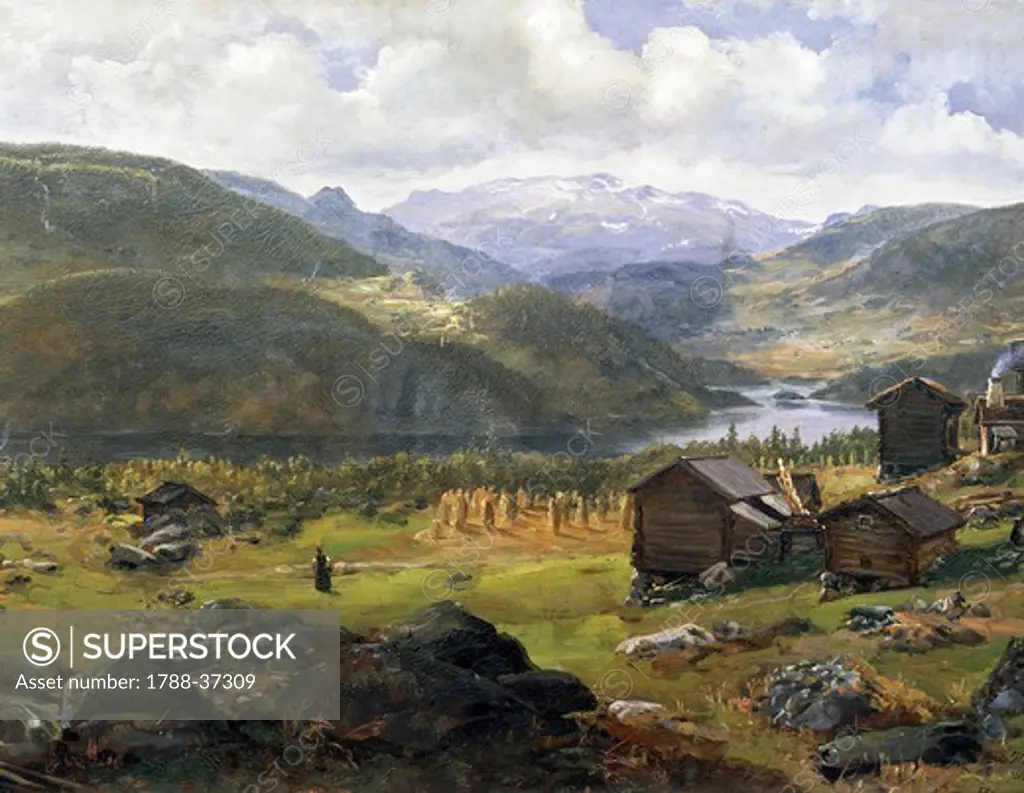 Norwegian valley by Johan Christian Clausen Dahl (1788-1857), Norway 19th century.
