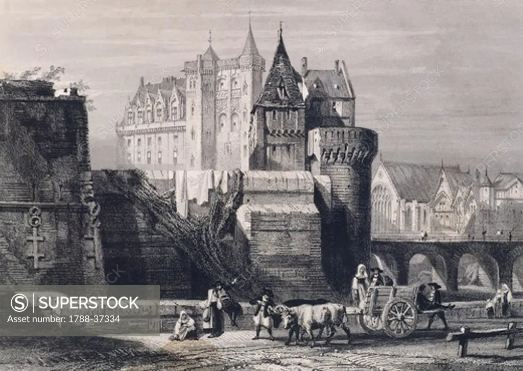 Nantes Castle, France 19th Century.