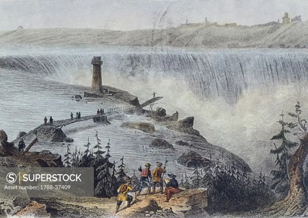 Niagara Falls, United States of America 19th century. Engraving.