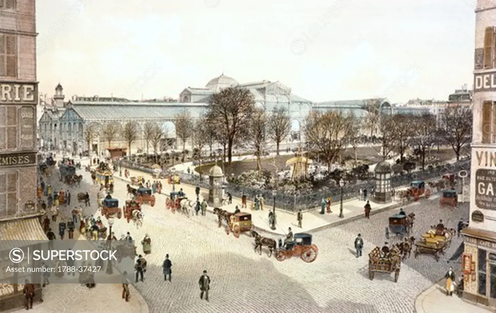 Temple Square, Paris, 1880, France 19th century.