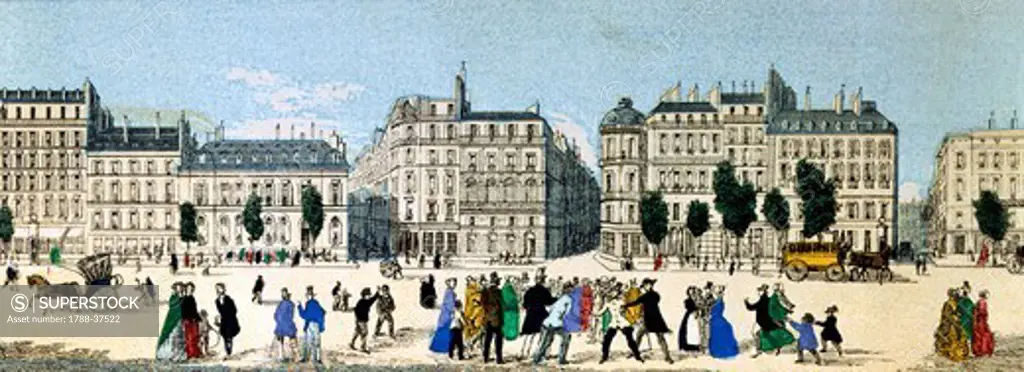 Boulevard des Italiens, Paris, France 19th century.
