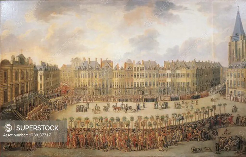 Francois Watteau (1758-1823). France. The Great Procession in Lille in 1780.