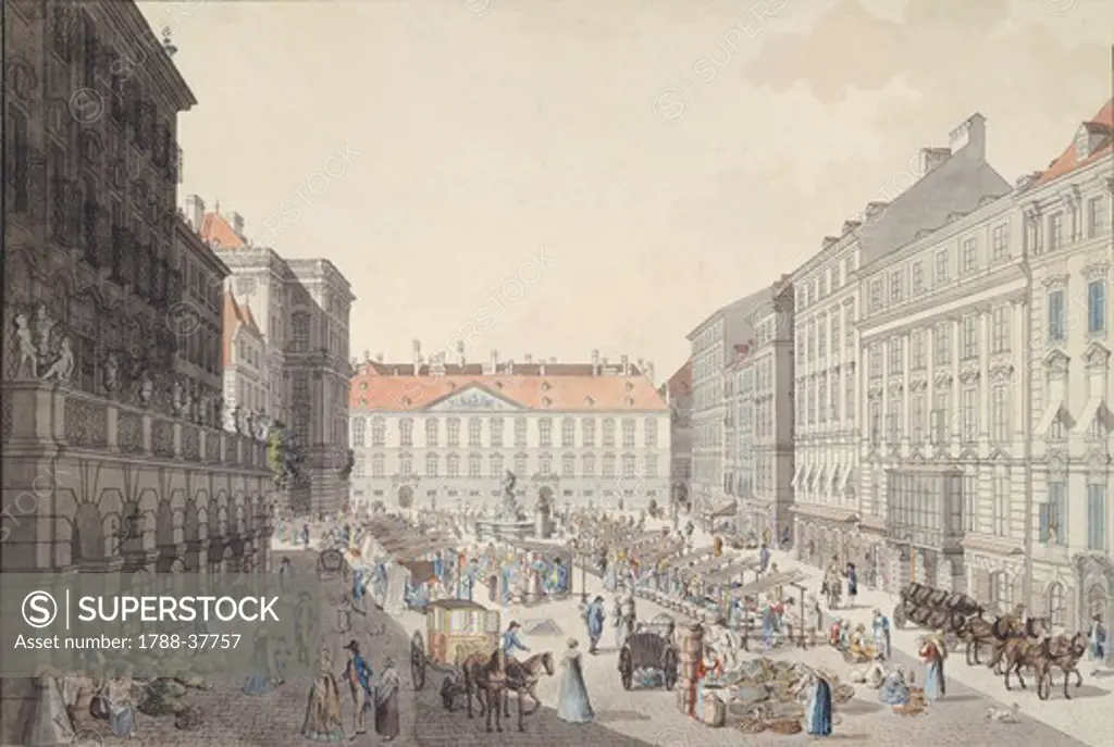 Vienna Neumarkt (New Market), Austria 18th Century.