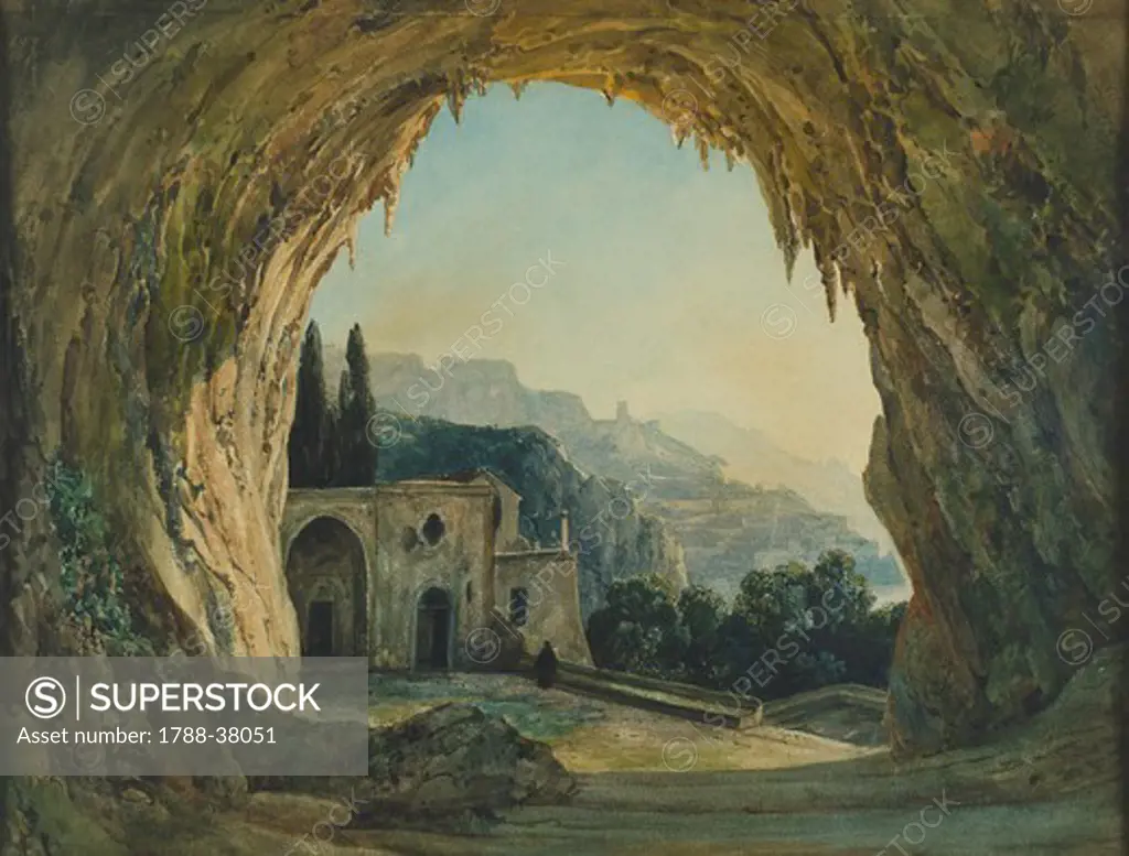 The cave of the Capuchins in Amalfi, Italy 18th century.