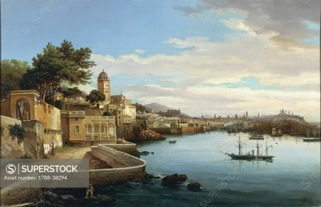 Pasquale Domenico Cambiaso (1811-1894). Genoa Port.
