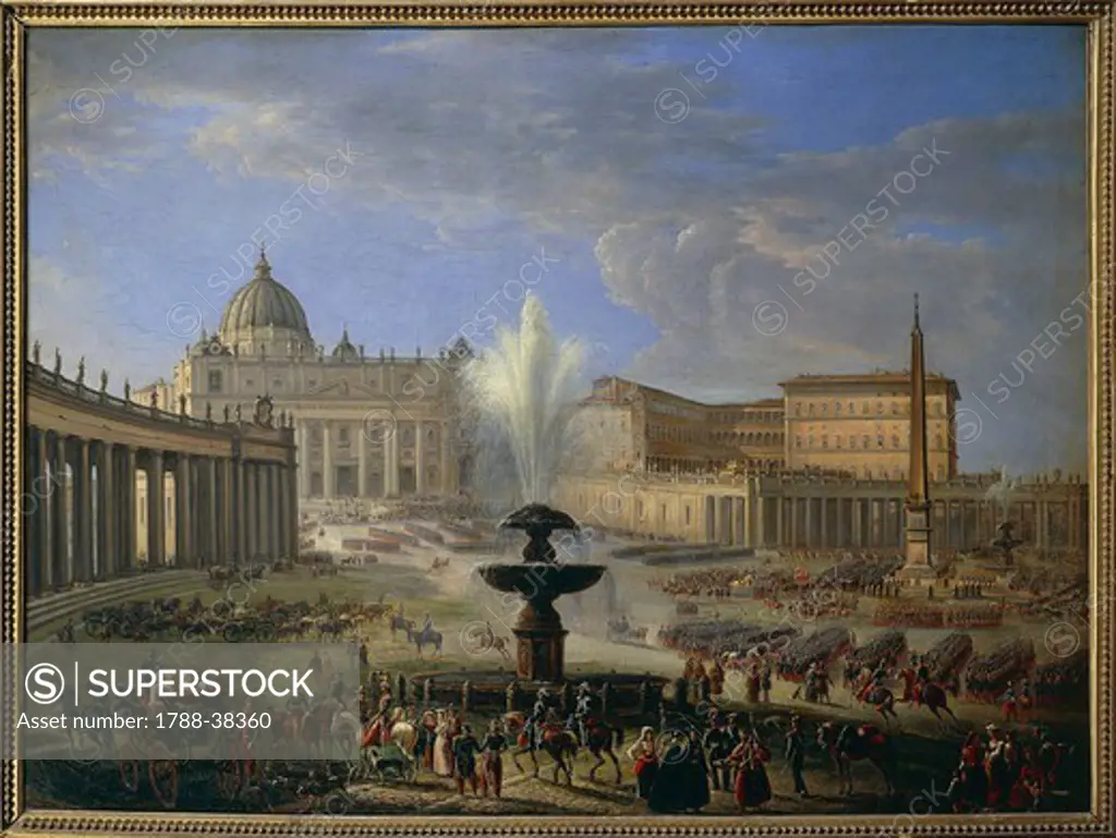 Michelangelo Pacetti (1793-1855). Rome. St. Peter's Square.