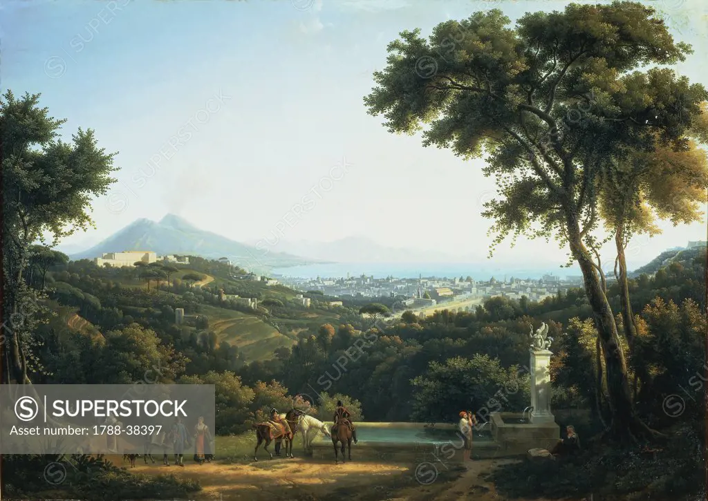 Alexandre-Hyacinthe Dunouy (1757-1841). View of Naples from Capodimonte, 1813. Oil on canvas, 132x185 cm.