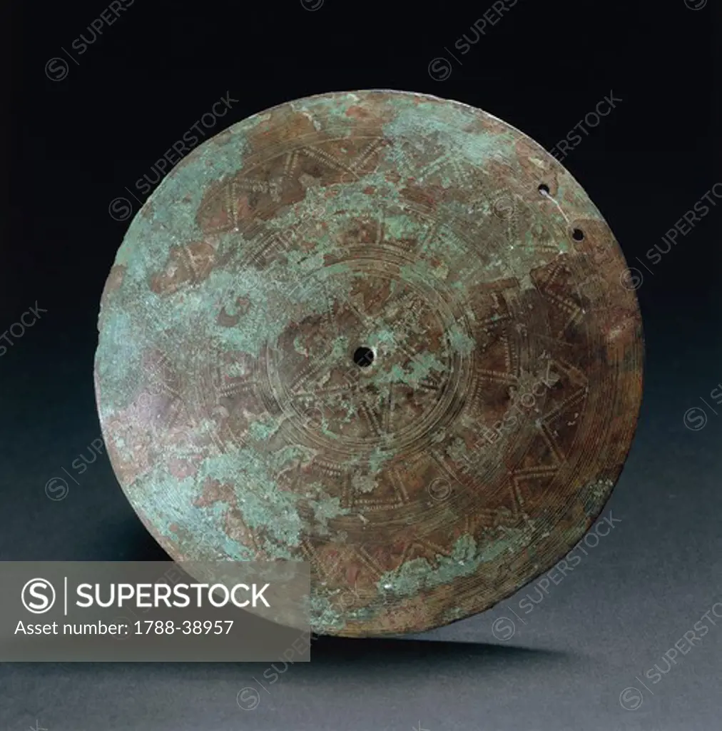 Prehistory, Italy, Iron Age. Cuirass disk.