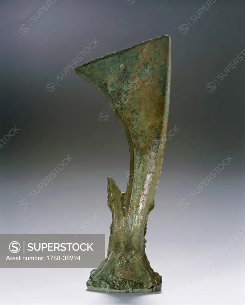 Prehistory, Albania, Iron Age. Albanian-Dalmatian type bronze ax. From Shkoder.