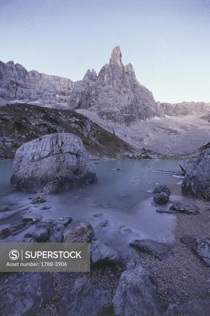 Italy - Veneto Region - Dolomites - Cortina d'Ampezzo - Lake and Sorapiss Peak