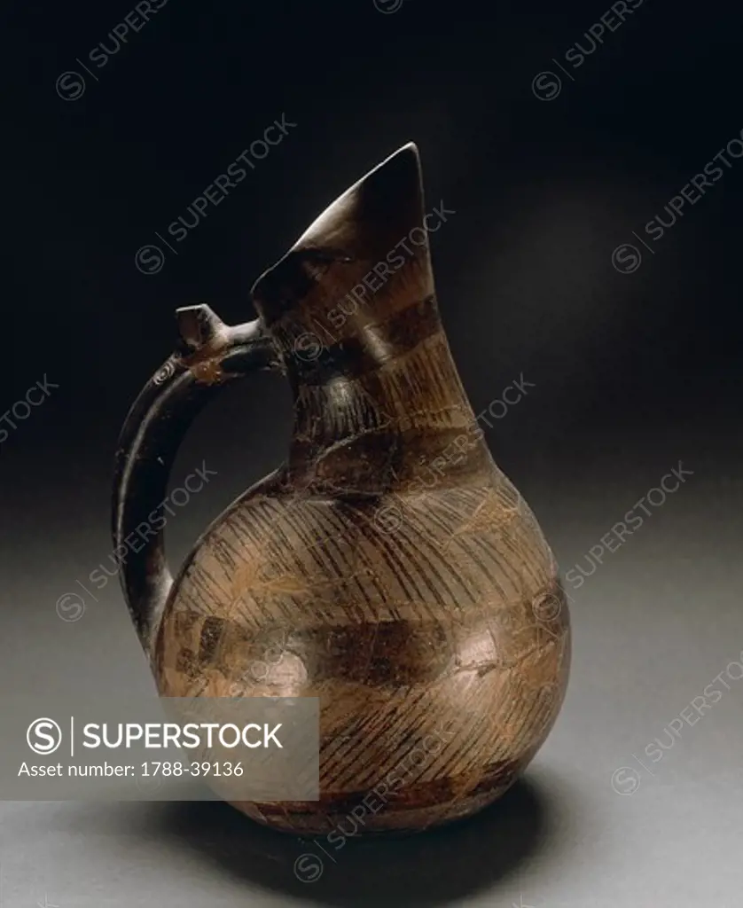 Nuragic civilization. Single-handled ceramic pitcher. From Sardinia Region.