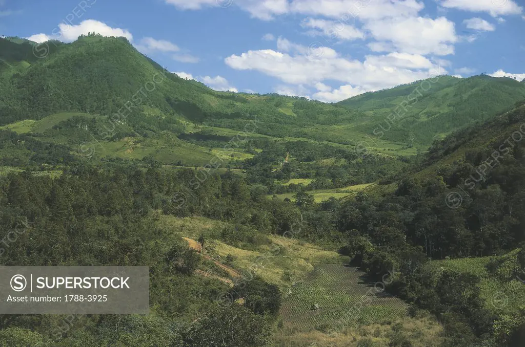 Panoramic view of a valley, Honduras, Adams, Indiana, USA