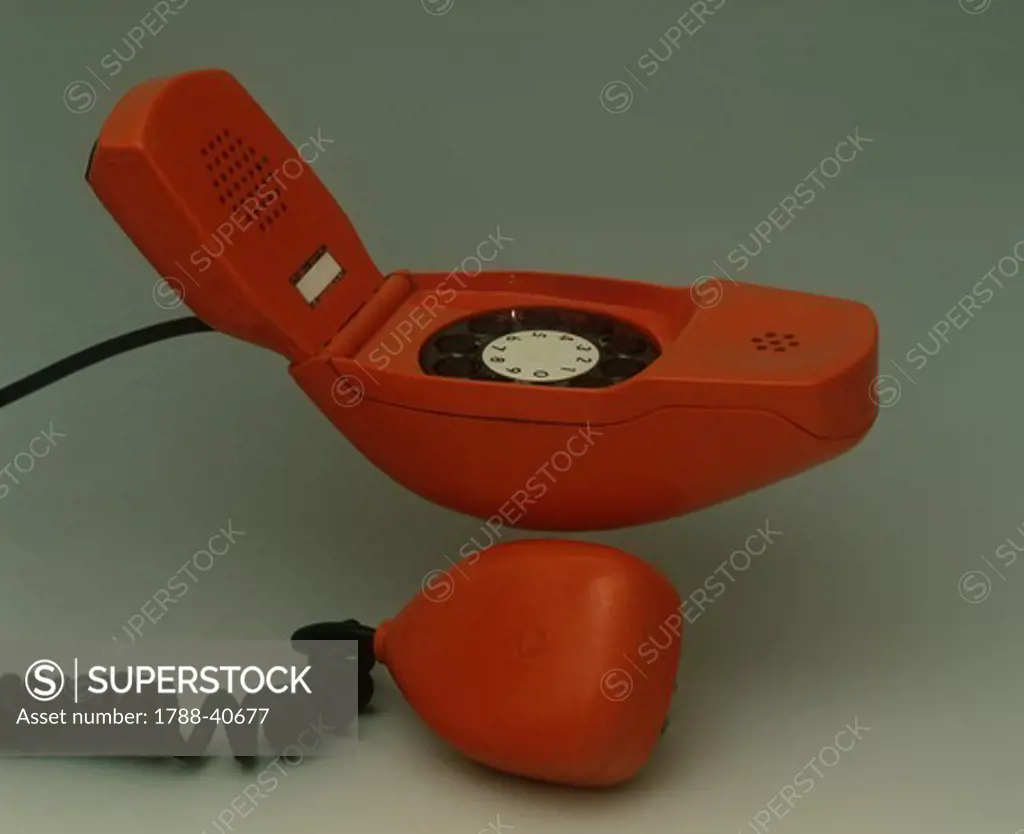 Italy, 20th century - Sit-Siemens ""Grillo"" telephone, 1965, designed by Richard Sapper and Marco Zanuso.