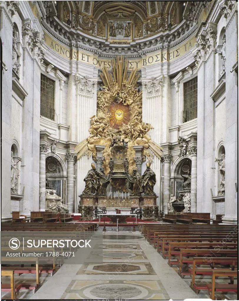 Italy - Latium region - Vatican city - St. Peter's Basilica. St. Peter's Chair by Gian Lorenzo Bernini (1598-1680)