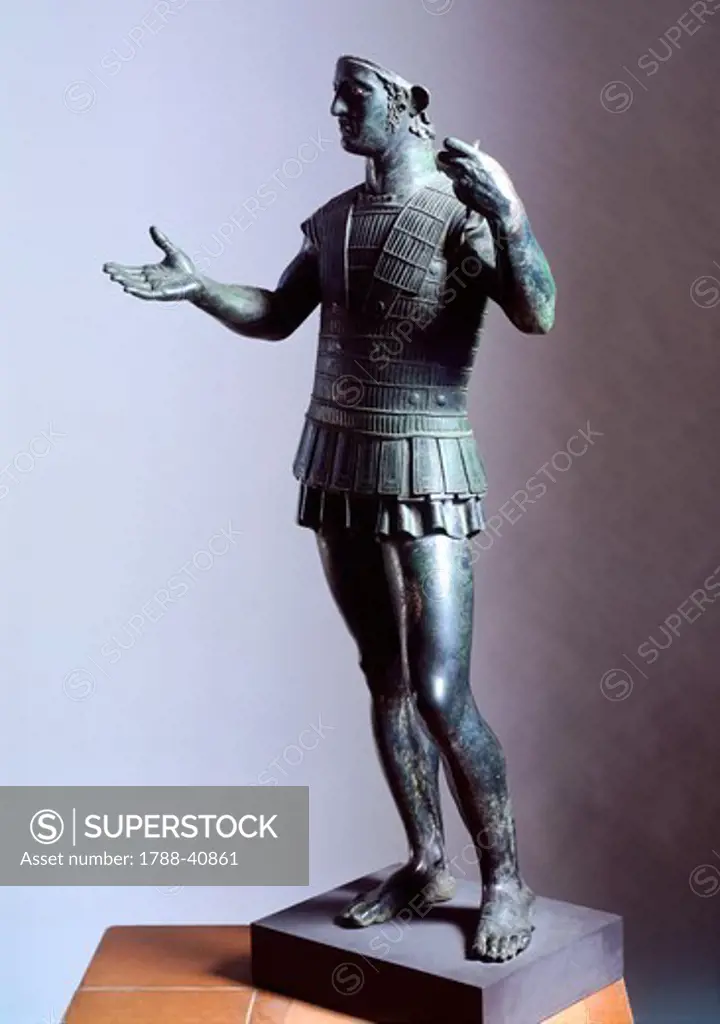 Bronze statue of a warrior (known as Marte di Todi), from Todi. Etruscan Civilization, ca 400 BC.