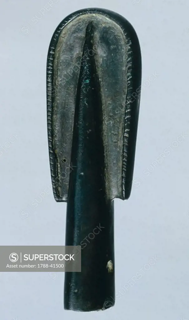 Bronze sheath tip, from the Cerkassy Region, Ukraine. Cimmerian Civilization, 8th Century B.C