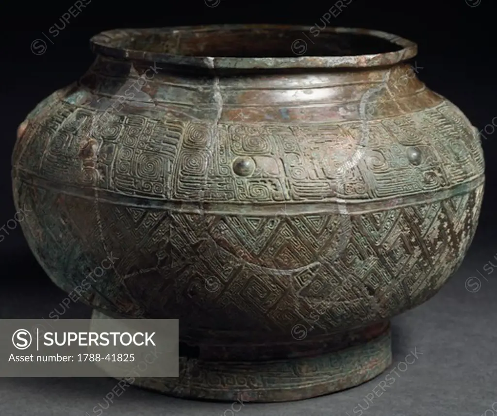 Ritual food vessel, China. Chinese Civilisation, Shang Dynasty, 12th century.