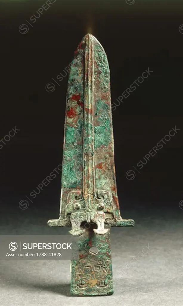Ritual dagger-axe (ge), China. Chinese Civilisation, Shang Dynasty, 14th-11th century BC.