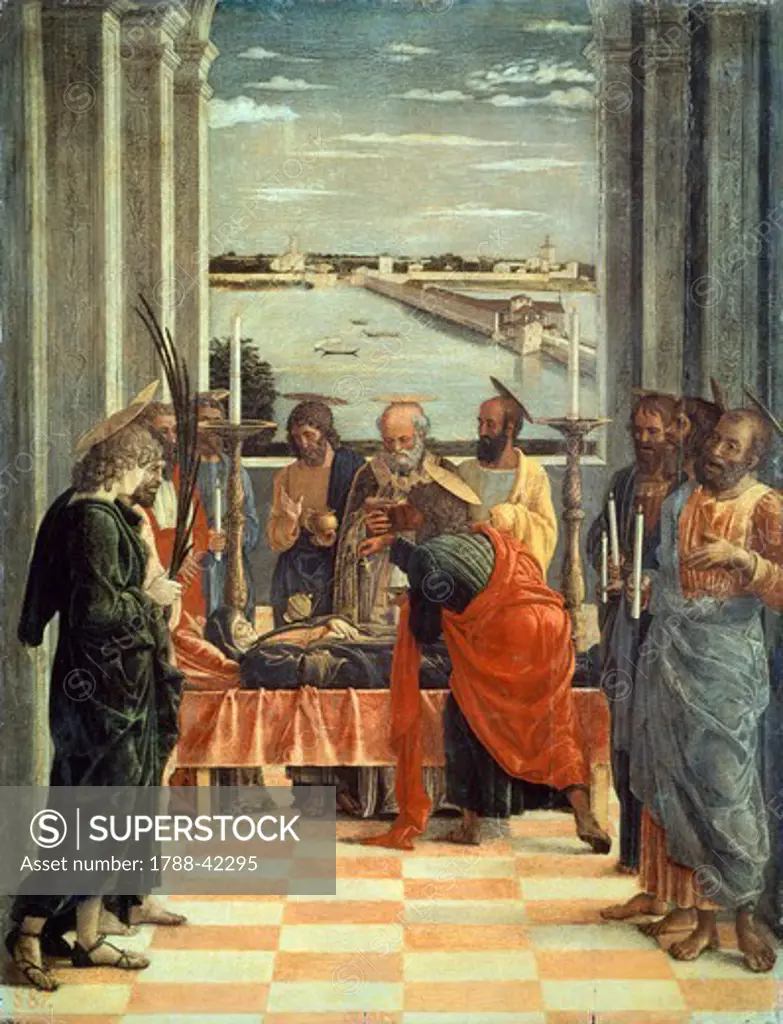 Dormitio Virginis, or The Death of the Virgin Mary, by Andrea Mantegna (1431-1506).
