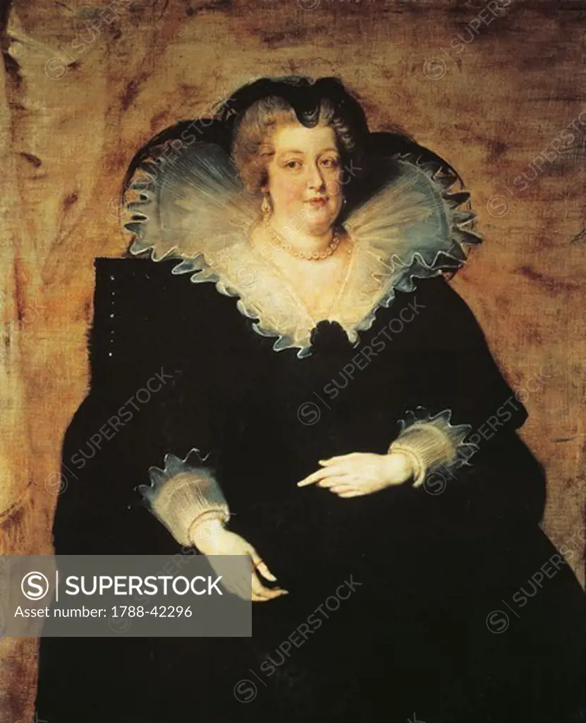 Portrait of Maria de Medici, by Peter Paul Rubens (1577-1640).