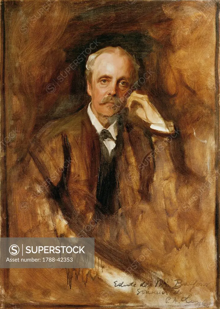 Portrait of Arthur James Balfour, first Earl of Balfour, by Philip Laszlo (1869-1937), oil on canvas, 80x76 cm.