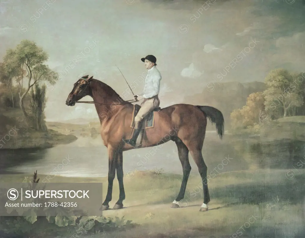 The Marquess of Rockingham's Scrub, with John Singleton Up, 1762, by George Stubbs (1724-1806).