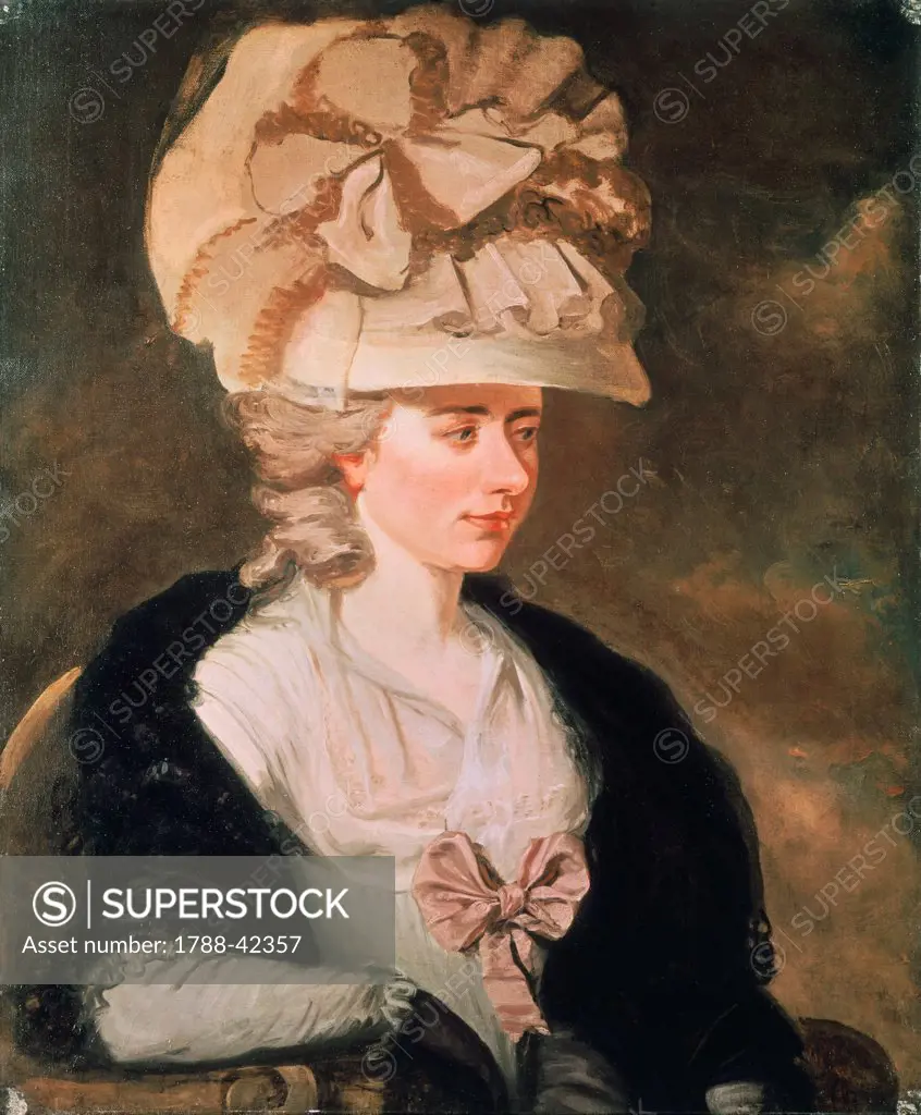 Portrait of Frances d'Arblay, 1784-1785, by Edward Francis Burney (1760-1848), oil on canvas, 72x63 cm.