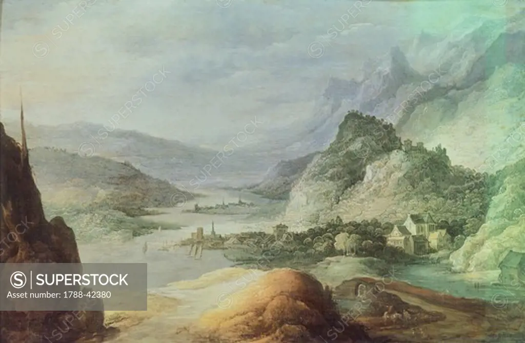Landscape of mountains, by Josse de Monper (1564-1635).