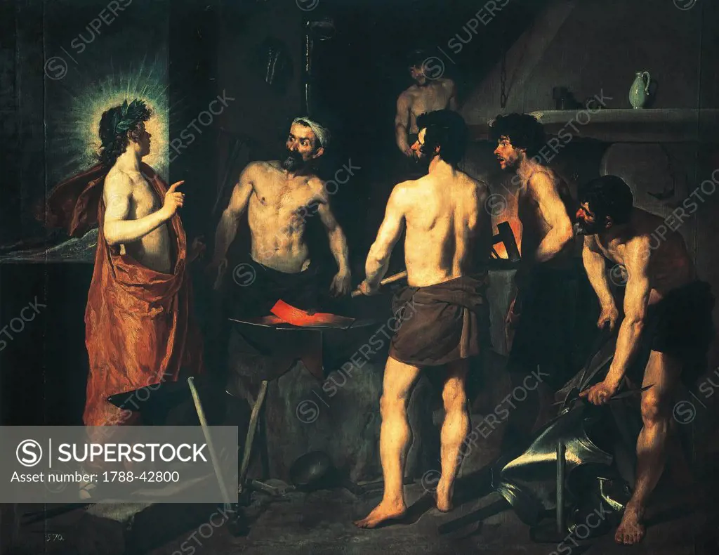 The Forge of Vulcan, 1630, by Diego Velazquez (1599-1660), oil on canvas, 223x290 cm.