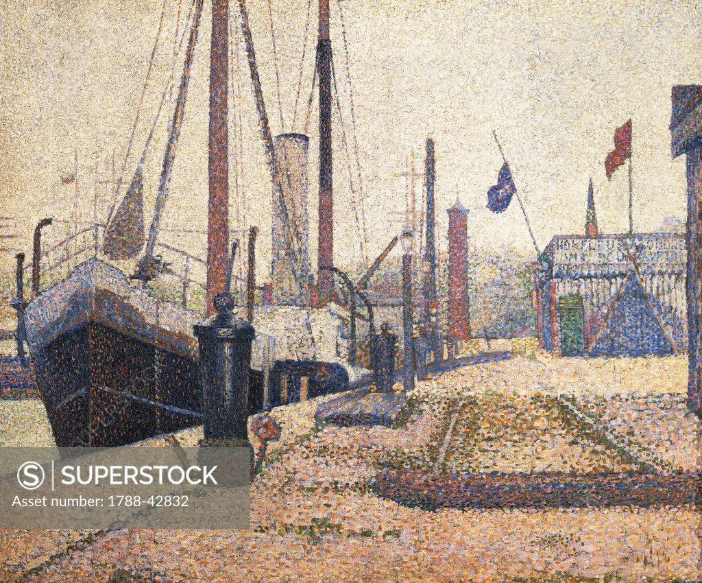 The Maria at Honfleur, 1886, by Georges Seurat (1859-1891), oil on canvas, 54x64 cm.