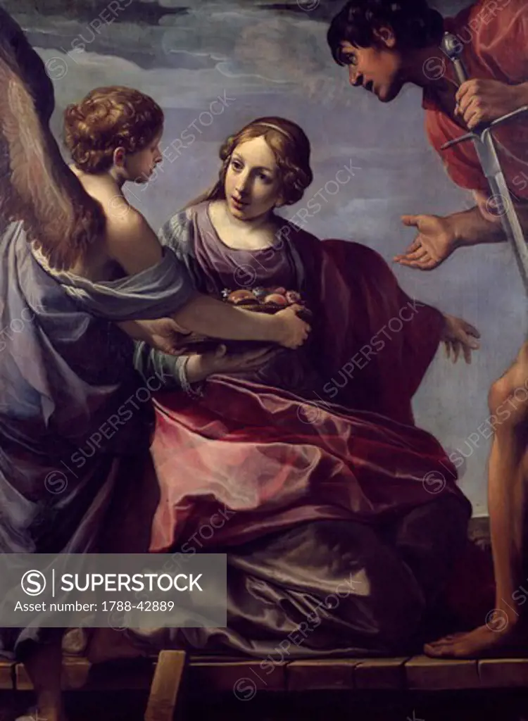 The martyrdom of St Dorothy, by Alessandro Tiarini (1577-1668), oil on canvas, 150x113 cm.