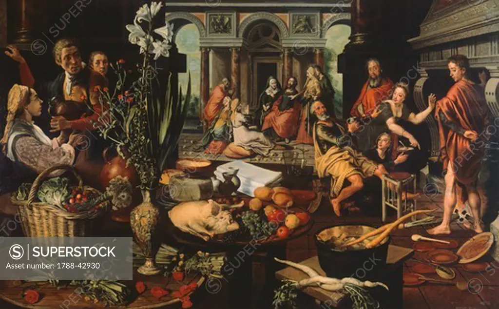 Christ in the House of Martha and Mary, by Pieter Aertsen (1507 or 1508 -1575).