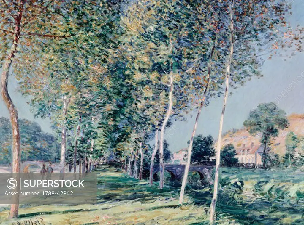 Road to Louveciennes by Alfred Sisley (1839-1899).