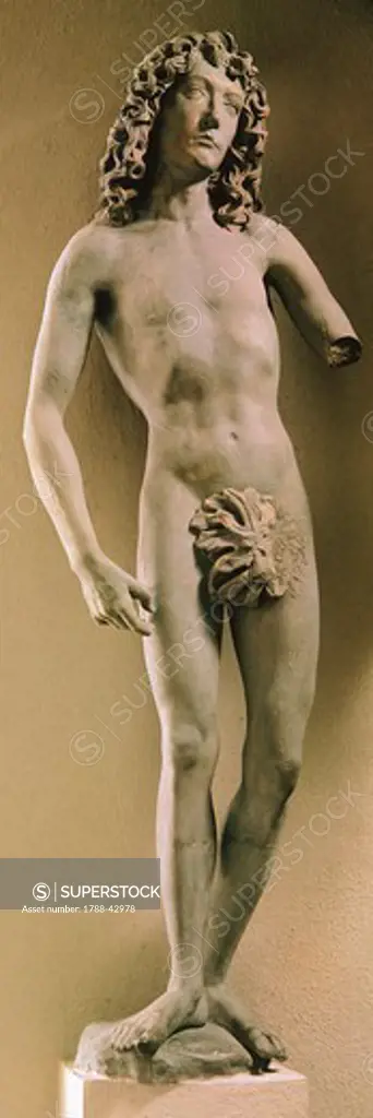 Adam, 1491-1493, by Tilman Riemenschneider (ca 1460-1531), stone sculpture. Germany, 15th Century.