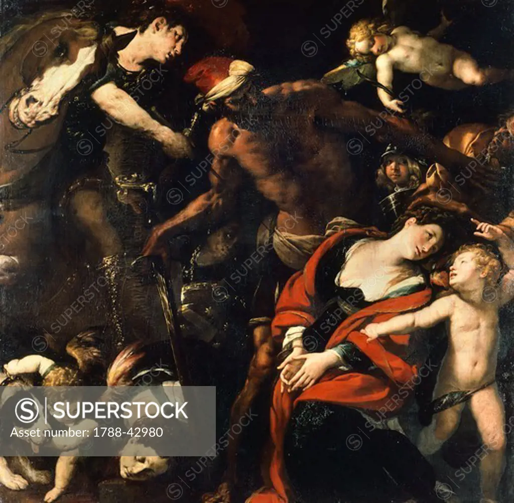 The Martyrdom of Saints Secunda and Rufina or The painting by three hands, by Giulio Cesare Procaccini (1574-1625), Pier Francesco Mazzucchelli, known as the Morazzone (1573-1626), Giovanni Battista Crespi, known as Cerano (1573-1632), oil on canvas , 192x192 cm.