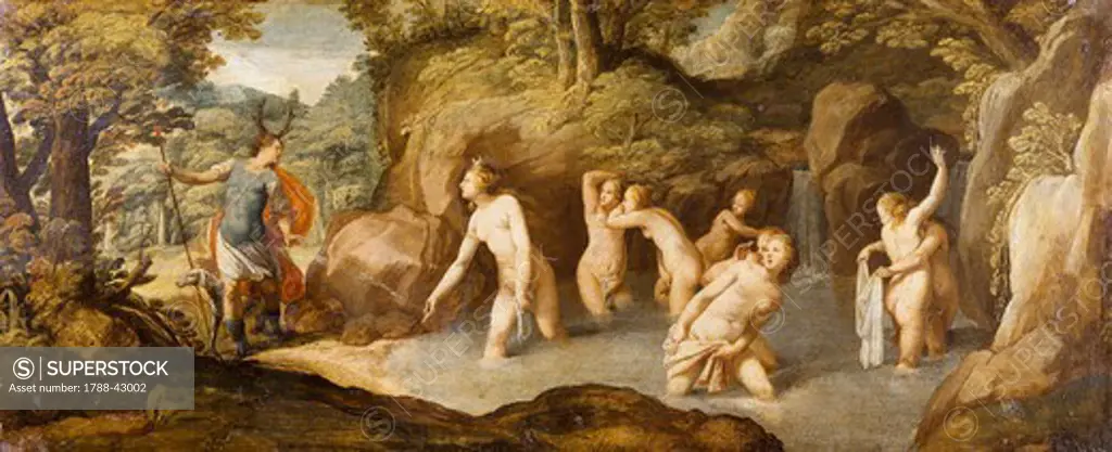 Diana and Actaeon, by Andrea Schiavone (1500-1563).