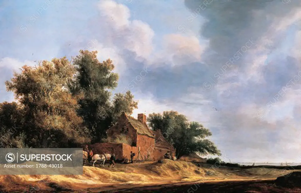 In the Country, by Salomon van Ruysdael (ca 1602-1670).